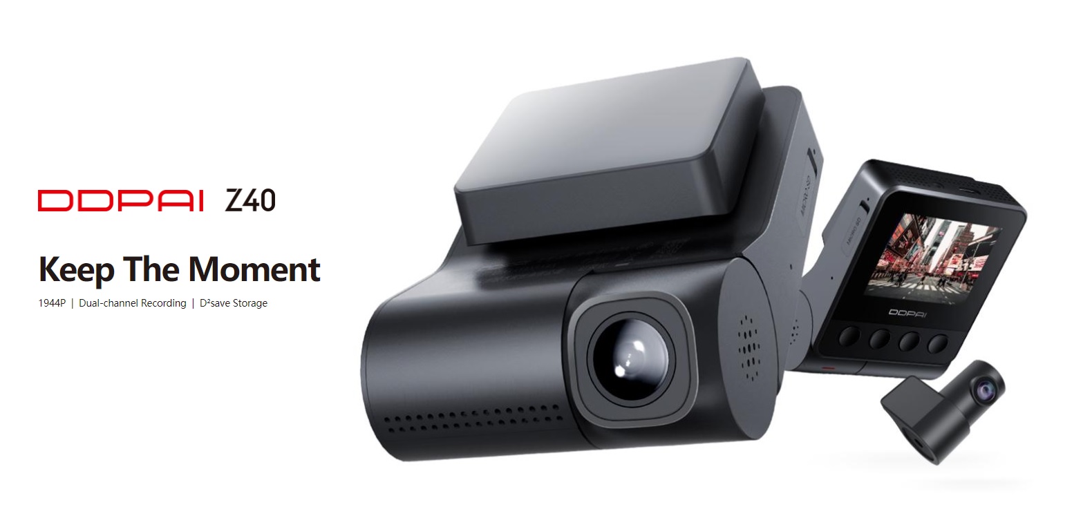 DDpai Z40 autokamera s GPS a zadnou kamerou